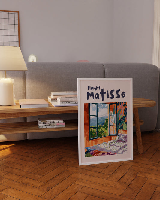 Henri Matisse Inspired Print with Frame, Artful Matisse Framed Poster, Matisse Art Print Livingroom Wall Art, Gallery Wall, Printed Matisse