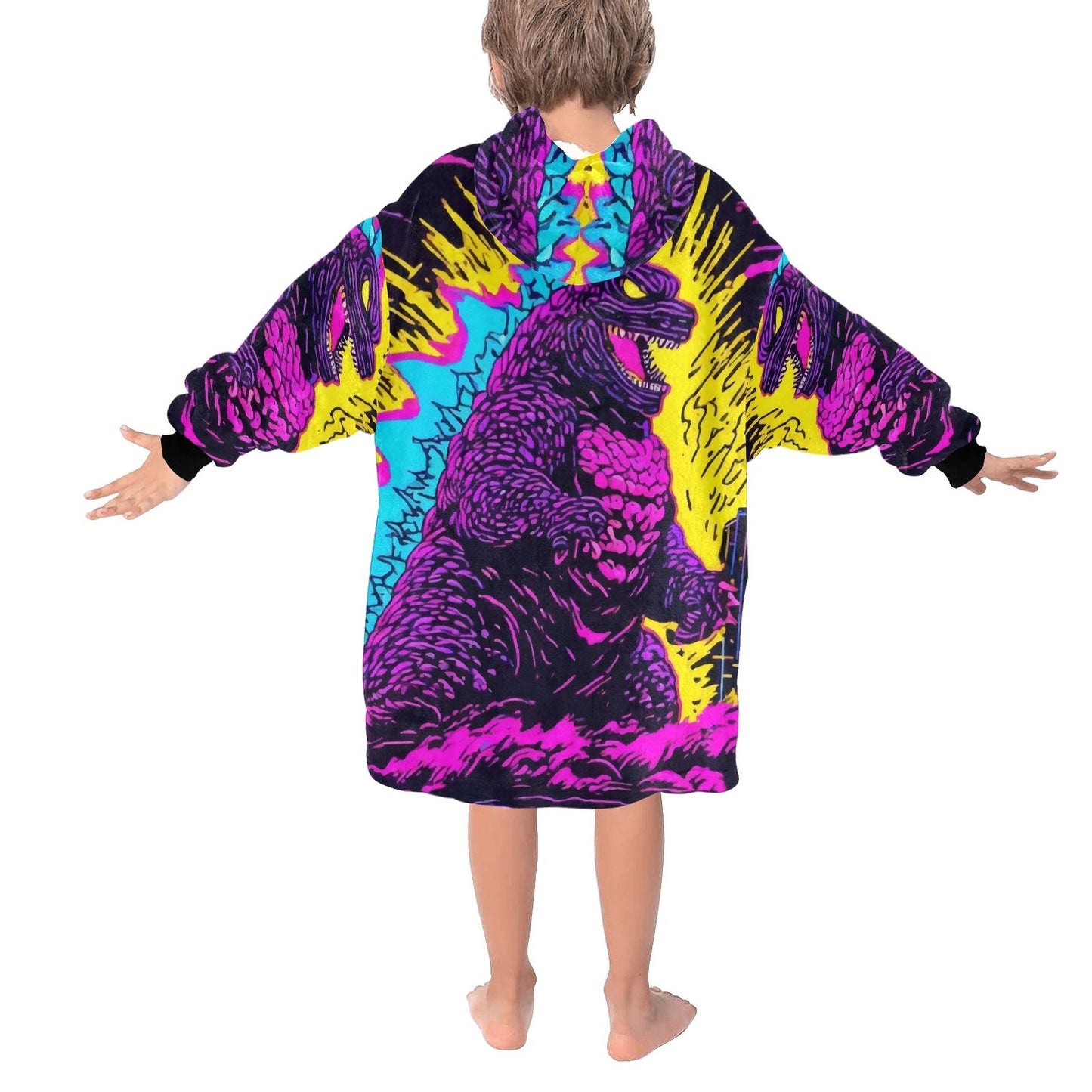 Kids Blanket Hoodie Godzilla Gojira Kaiju