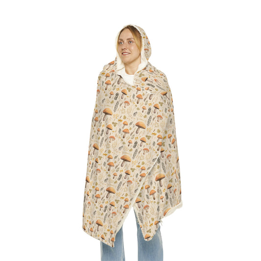 Mushroom Hooded Blanket | Mushroom Blanket | Wearable Blanket | Hoodie Blanket | Snuggle Blanket | Sherpa Blanket | Fleece Blanket