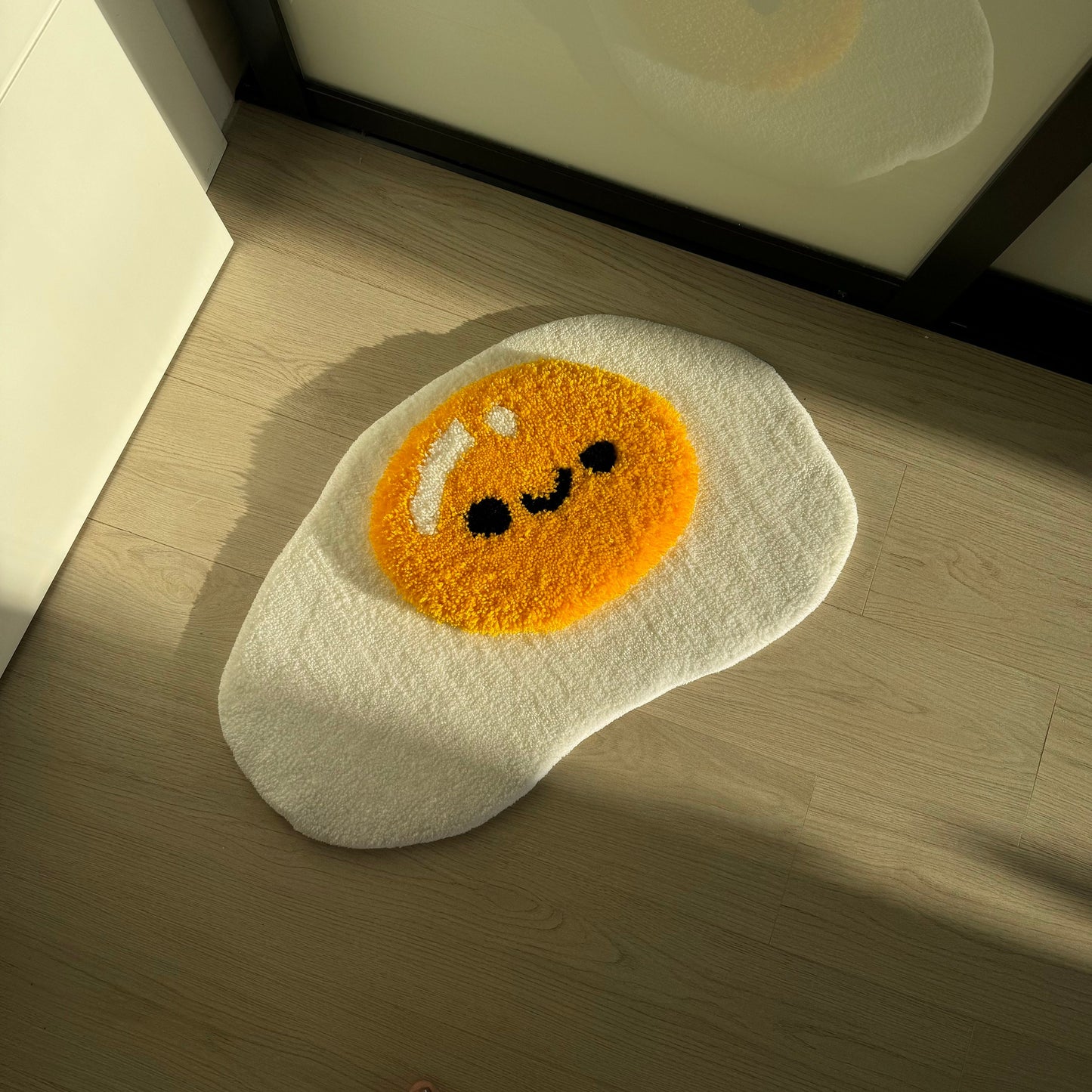 Handmade Tufted Egg Rug: Fluffy Home Decor Gift