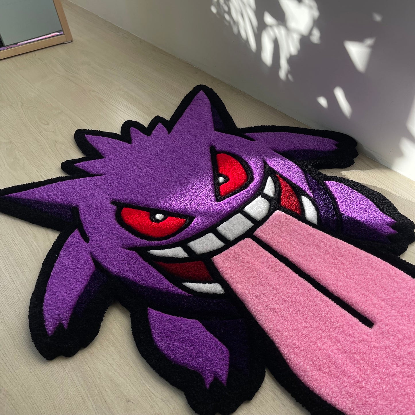 Handmade Purple Tufted Cartoon Rug: Gift for Fans (36”)