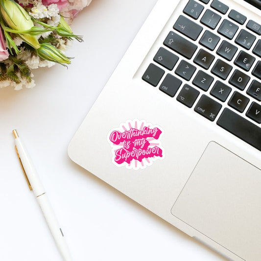 Overthinking is My Super Power Vinyl Sticker, bookish stickers, romance era, book stickers, kindle stickers, mental health, neurodivergent