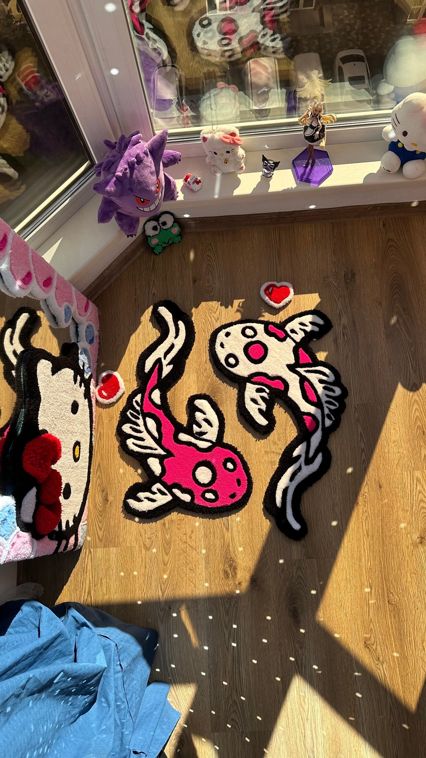 Custom Koi Yin Yang fish tufting handmade rug