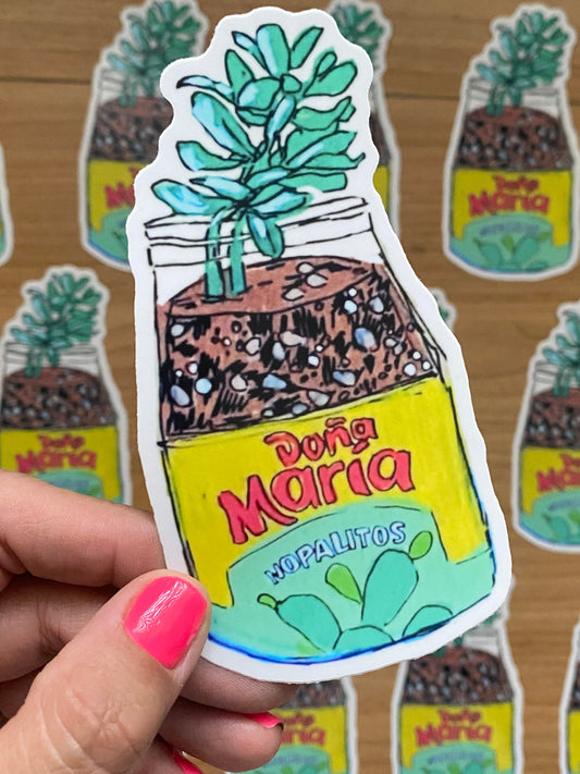 Rasquachismo Nopalitos Succulent | Large 5" Sticker Decal | Water-Resistant | Latino Plants