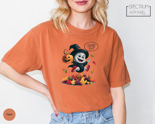I'm Here For The Boos Shirt, Comfort Colors Ghost Shirt, Comfort Colors Halloween Shirt, Cute Halloween Shirt, Funny Ghost Shirt