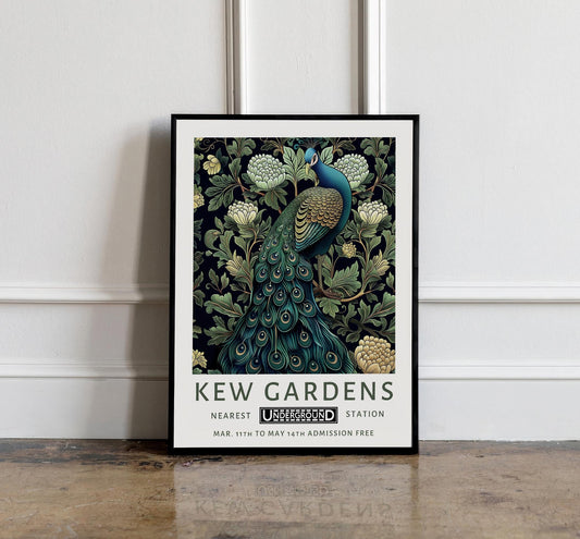 Kew Gardens wall art Print, William Morris Poster, Vintage Poster, Vintage Country Floral, Kew Gardens Poster, London Print, Gift Idea