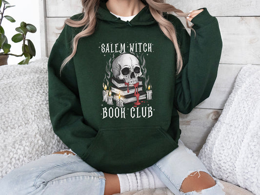 Salem Witch Book Club Sweatshirt, Halloween Sweatshirt, Halloween Party Sweatshirt, Halloween Skeleton, Book Lover Sweat, Librarian Sweater