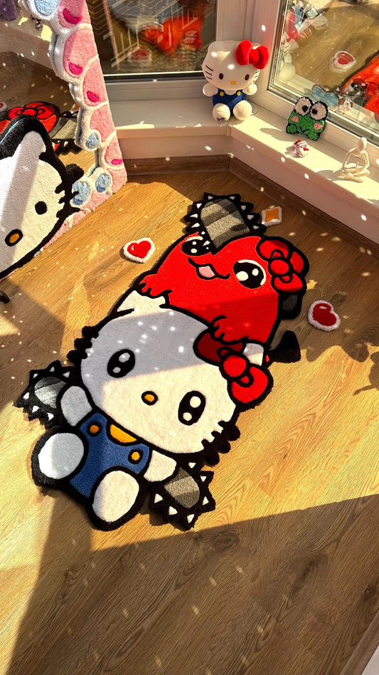 3.3 ft custom Puffy tufting rug | handmade rug