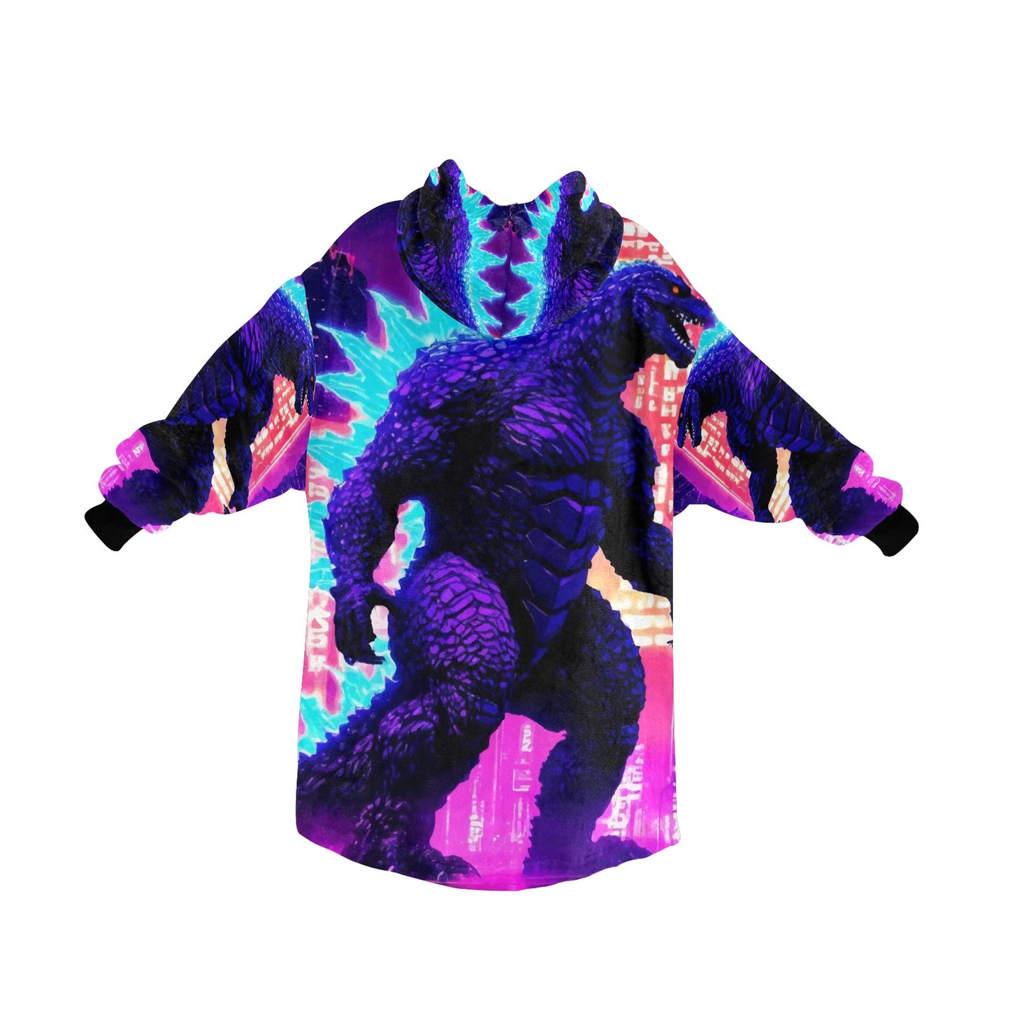 Kids Blanket Hoodie Godzilla Gojira Kaiju Blankets Comics Retro Neon Cartoon Godzillas