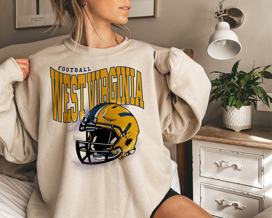 West Virginia Football Sweatshirt, Vintage West Virginia Crewneck, Retro West Virginia , West Virginia Varsity , West Virginia Long Sleeve