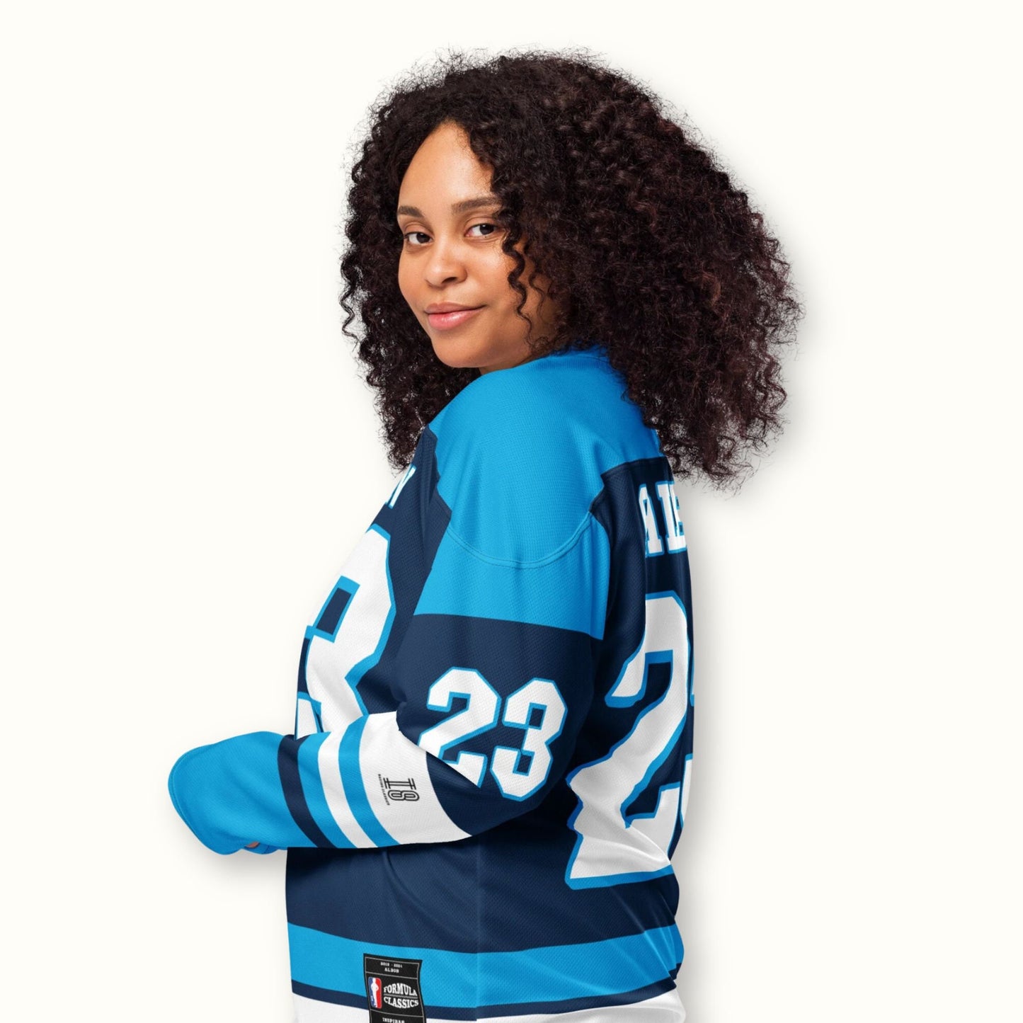 Motorsport‑Inspired Oversized Hockey Jersey – Casual Unisex Racing Number 23