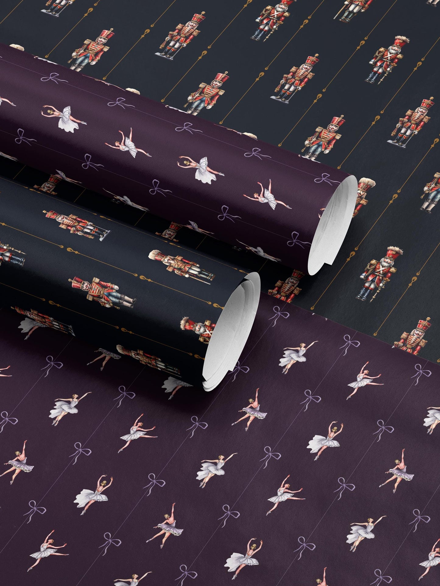 Ballerina Birthday Party Wrapping Paper Girl Gift Wrap Purple Wrapping Paper Ballet Gift Wrap for Holiday Wrapping Paper Children Gift Idea