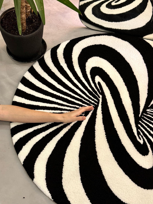 Optical illusion Tufted Rug, Mysterious rug, Living room floor mat, Gift for Him, Custom Area Rug, Abstract Rug Gift, House warming Gift