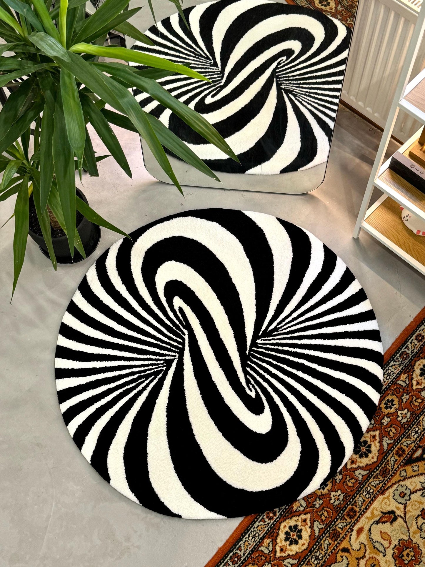 Optical illusion Tufted Rug, Mysterious rug, Living room floor mat, Gift for Him, Custom Area Rug, Abstract Rug Gift, House warming Gift