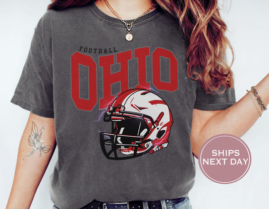 Retro Ohio Football Shirt, Vintage Ohio Football Tee, Columbus Ohio T-Shirt, College Football Shirt