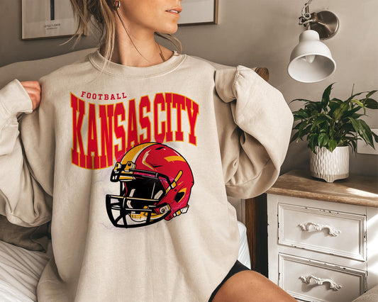 Kansas City Football Sweatshirt, Vintage Kansas City Crewneck, Retro Kansas City Sweatshirt, Kansas City Toddler Crewneck