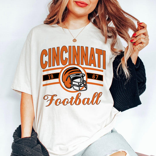 Cincinnati Football Vintage Sweatshirt, Game Day Shirt, 90s Cincinnati Football Game Day Shirt, Football Fan Gift