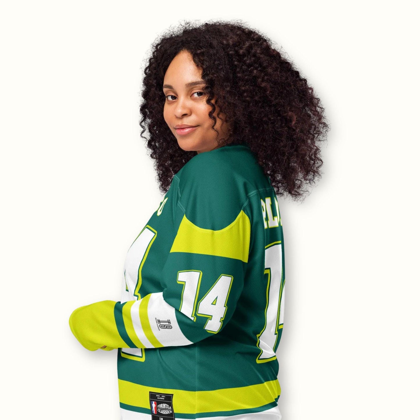 Bold Number 14 Oversized Racing Hockey Jersey – Lightweight Unisex Streetwear Jersey for Racing Fan