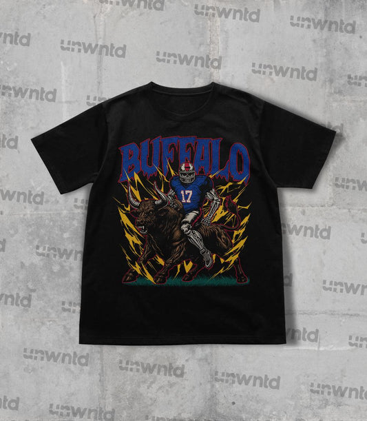 Buffalo Football Shirt - Graphic Tees - Skeleton Shirt - Merch Tee - Gift Shirt - Bootleg Shirt - Vintage - Skeleton Football Shirt