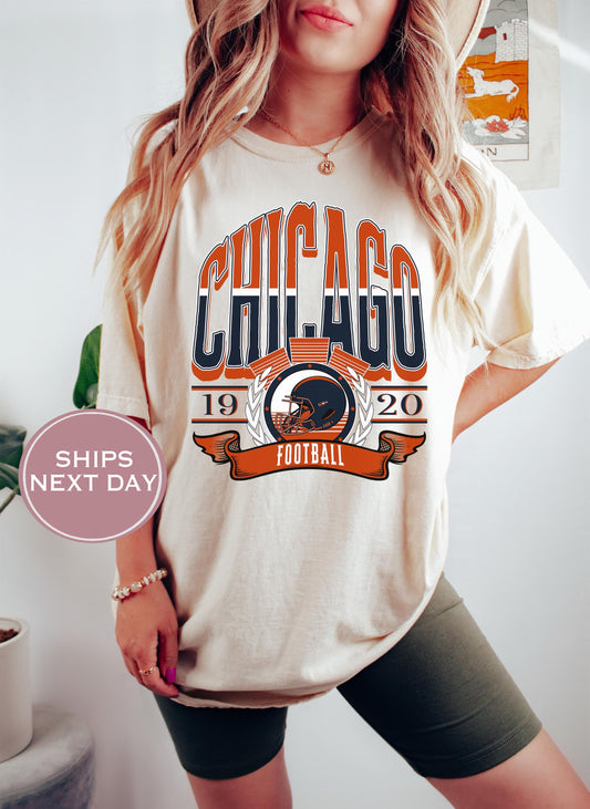 Retro Chicago Football Shirt, Vintage Chicago Football Shirt, Chicago Football Shirt, Trendy Chicago Football Shirt, Game Shirt