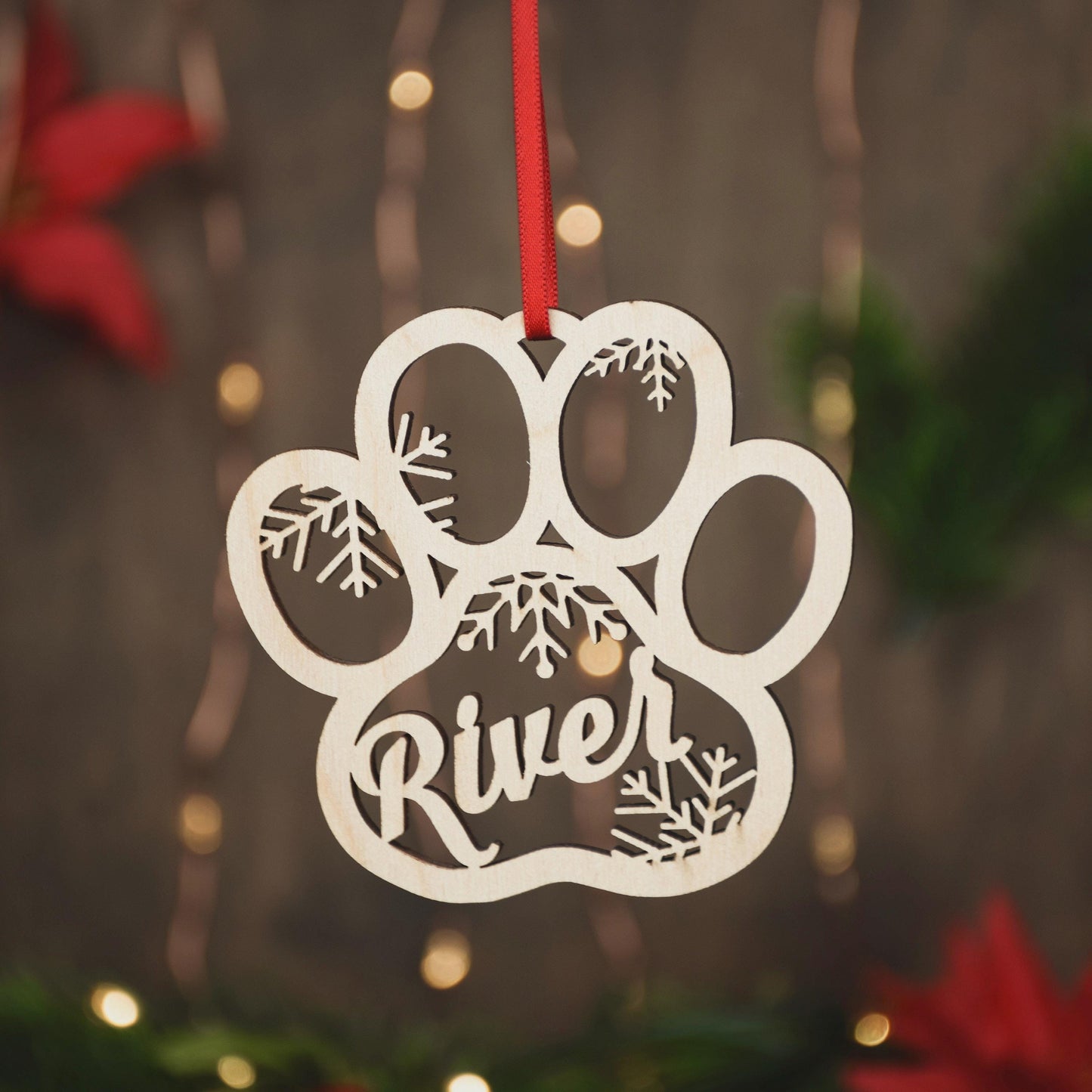 Pet Paw Ornament | Custom Dog Bone Christmas Ornament | Cat 2025 Ornament | Gift for Pet Lover