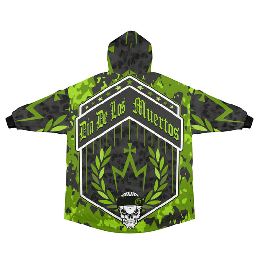 Día De Los Muertos Art Blanket Hoodie Personalized Fleece Loungewear