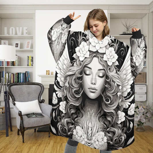 Personalized Fleece Blanket Hoodie Unisex Loungewear