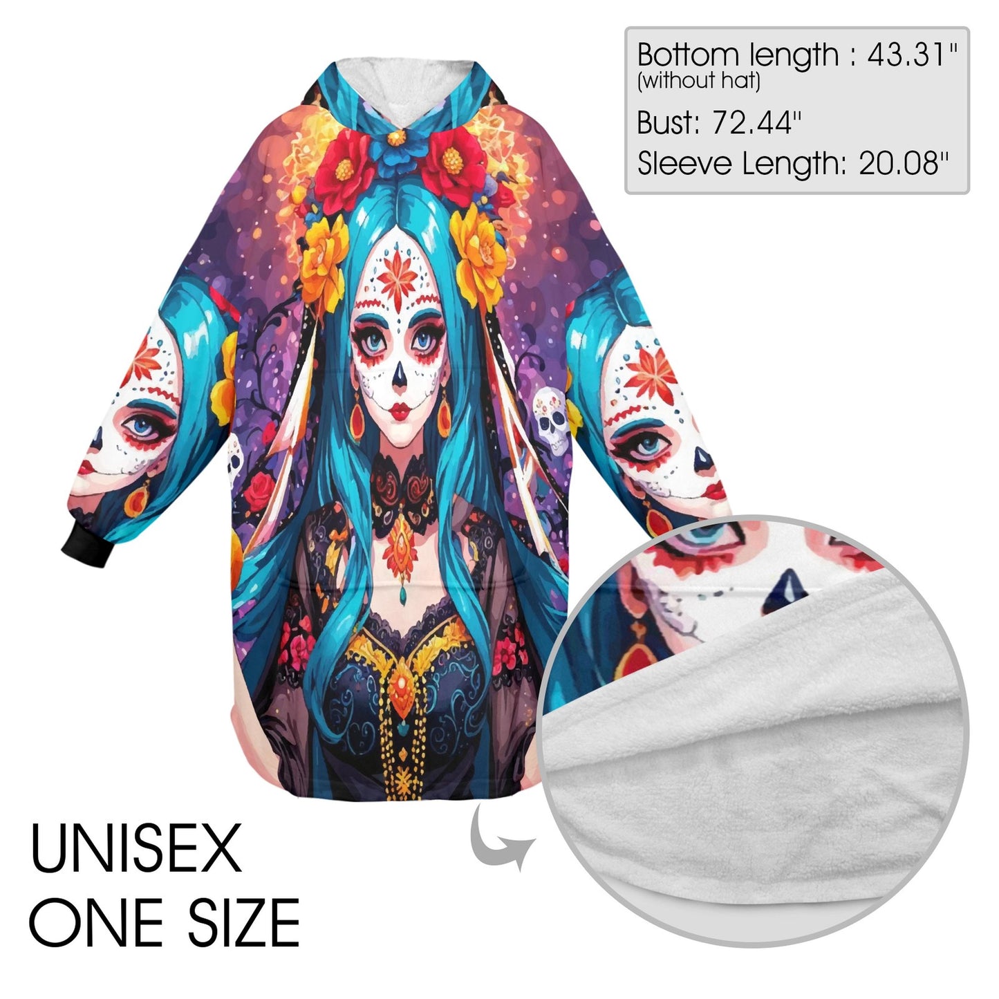 Personalized Blanket Hoodie Comics Cartoon Fleece Lounger