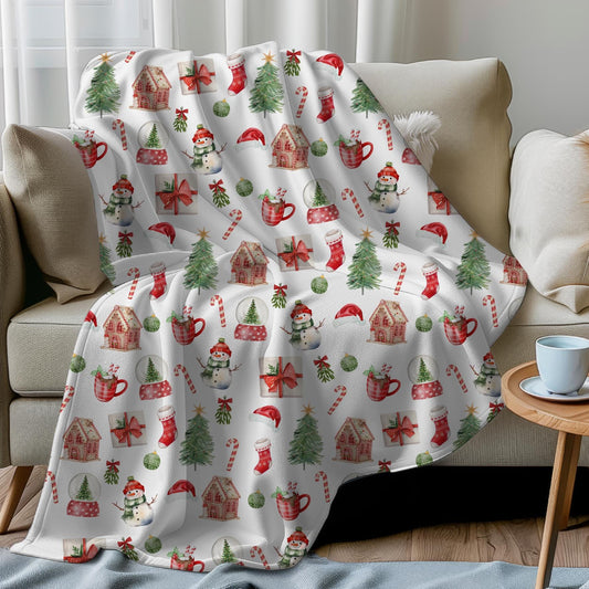 Christmas Throw Blanket - Christmas Movie Watching Blanket, Christmas Decor, Holiday Blanket, Holiday Decor Blanket, Christmas Throw Gift