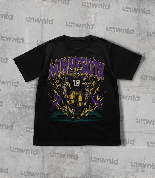 Minnesota Football Shirt - Graphic Tees - Skeleton Shirt - Merch Tee - Gift Shirt - Bootleg Shirt - Vintage - Skeleton Football Shirt