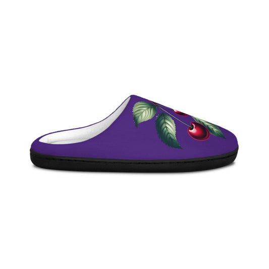 Women'sslippers Purple-colored Houseshoes Slippers Cherry-Inspired Women's IndoorSlippers Cherryfruit Slippergift For Her