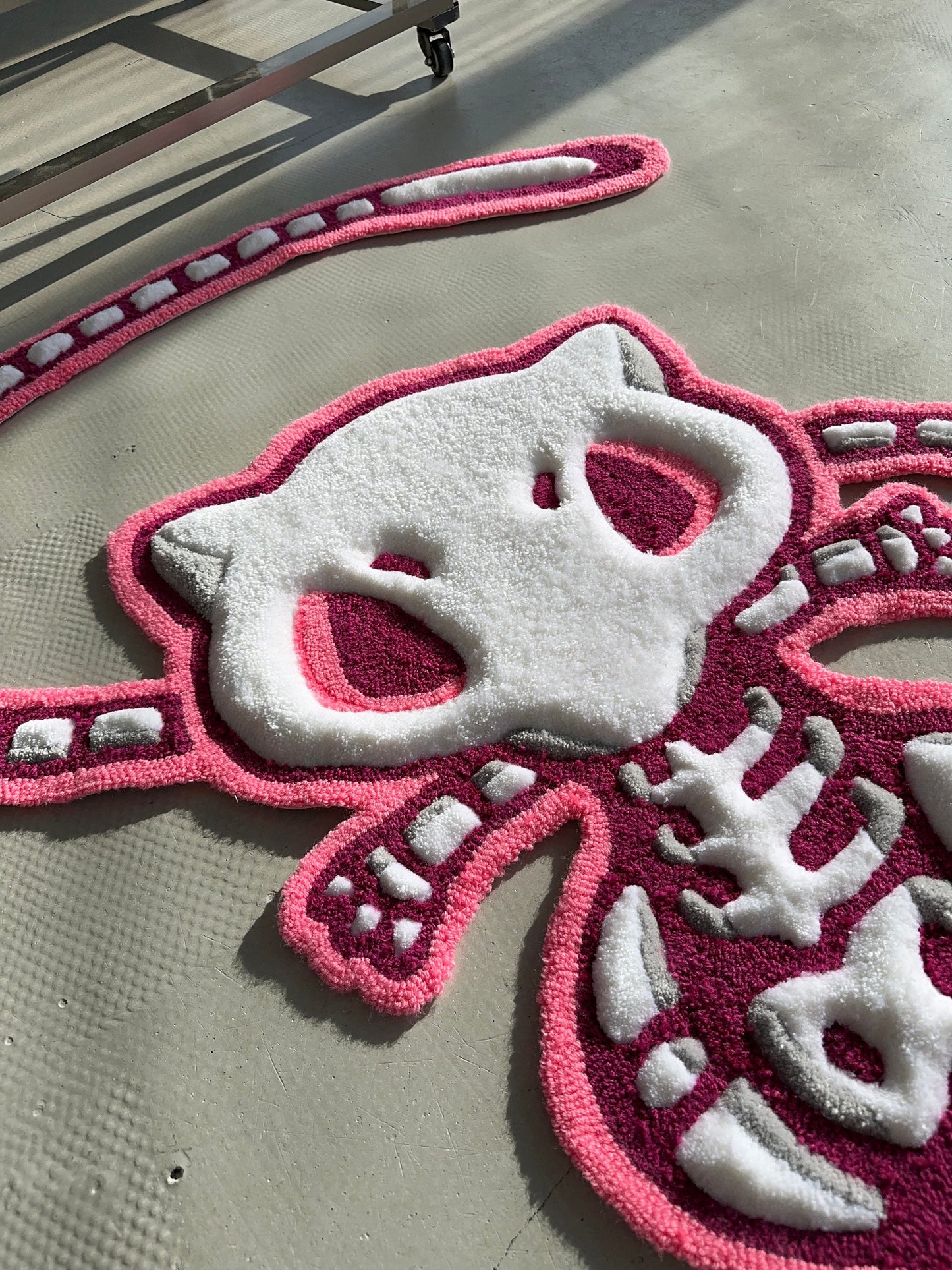 Skeleton tufted rug,3d skull rug, handmade tufted custom rug, living room decor rug, bedroom carpet, area carpet