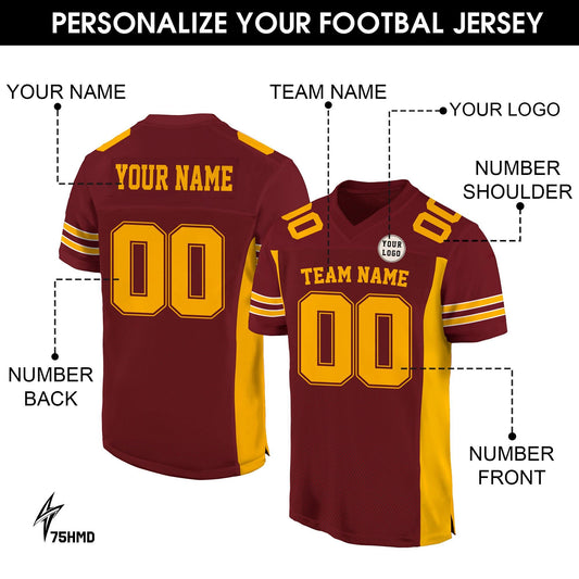 Custom Football Jersey for Adult Kid, Customized Team Name Number Football Team Jersey Shirt, Personalized College Football Team Fans Jersey
