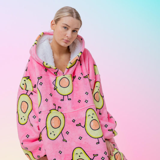 Avocado Hoodie Blanket Oversized Thick Sherpa Hoodie Snugclub One Size