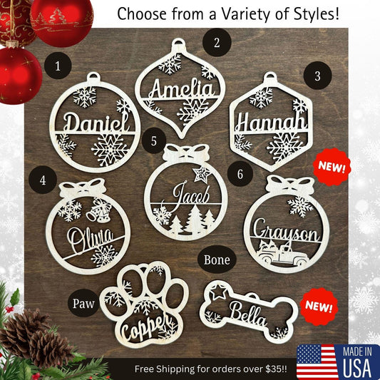 Baby's First Christmas Personalized Ornament | Custom Fawn Ornament for Newborn | Personalized Ornaments | Gifts for Kids