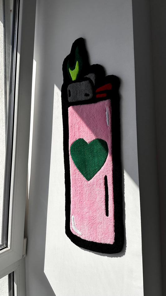 Tufted Lighter Rug / 3d custom rug / Funky Wall Decor , 100% Handmade rug