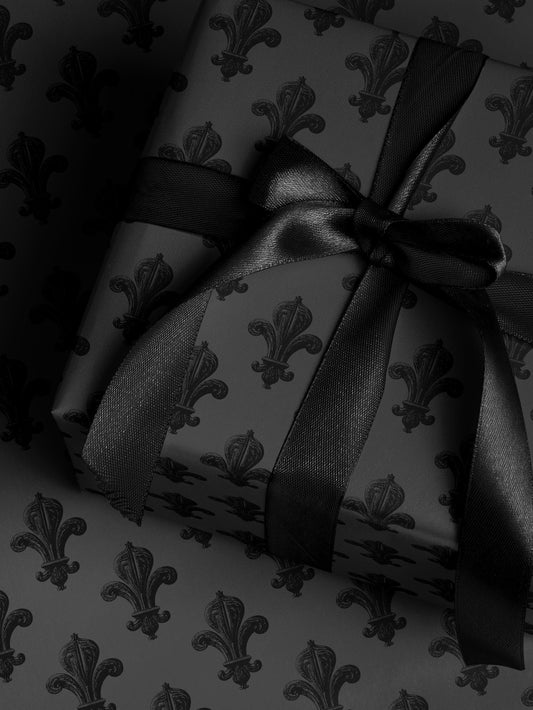 Fleur de Lis Wrapping Paper Birthday Gift Wrap French Design Elegant Gift Wrap Decorative Paper Unique Wrapping Paper Premium Gift Wrap