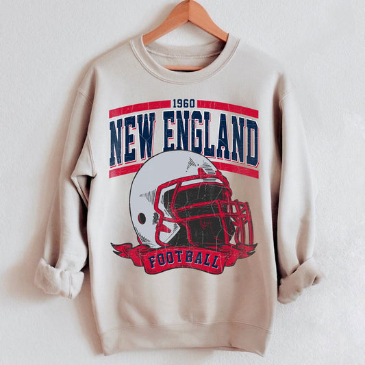 Vintage New England Football Sweatshirt,Sunday Football Shirt, New England Game Day Shirt, New England Football Shirt