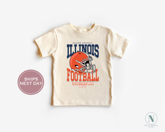 Retro Illinois Football Shirt, Vintage Illinois Football Shirt, Urbana-Champaign Women Shirt, College Football Shirt
