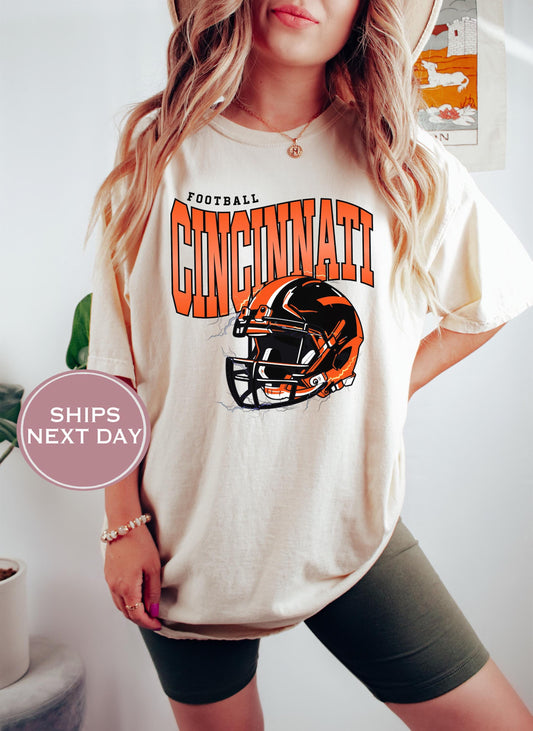 Retro Cincinnati Football Shirt, Vintage Cincinnati Football Shirt, Cincinnati Football Shirt, Trendy Cincinnati Football Shirt, Game Shirt