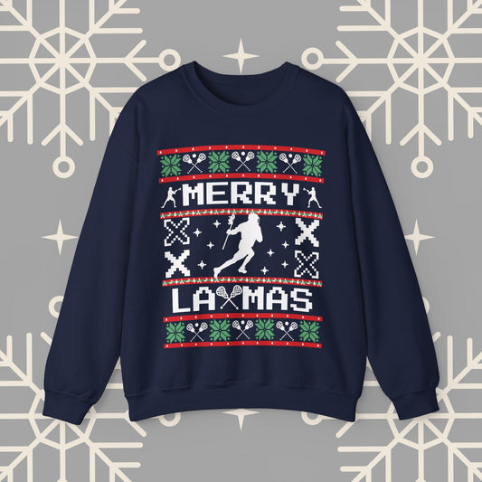 Lacrosse Ugly Christmas , Lacrosse Christmas Sweatshirt, Funny LAX Shirt, Sports Themed Holiday Crewneck, Gift for Lacrosse Player