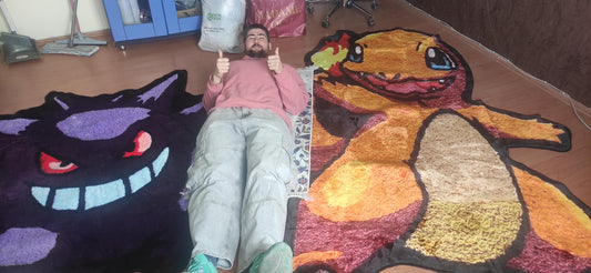 Charmander rug, Skeleton charmander rug, Charizard rug, Blastoise rug, Snorlax rug, Balbasaur rug, Gengar rug, custom rug, cartridge rug