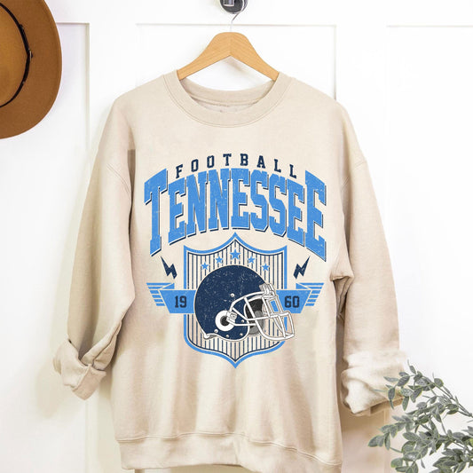 Retro 90s Style Tennessee Football Sweatshirt, Tennessee Team Football Shirt, Tennessee Football, Game Day Shirt, Sunday Tennessee