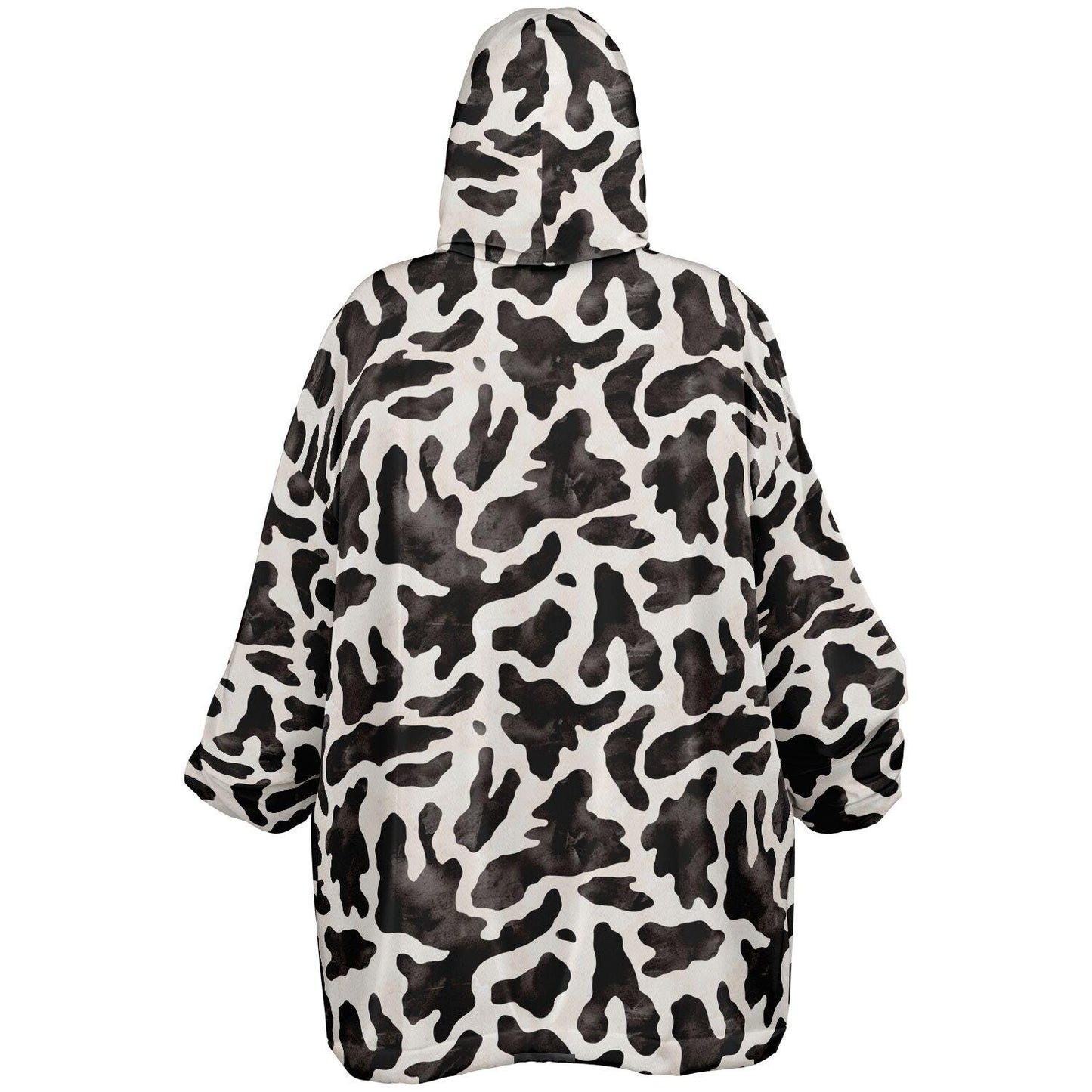 Unisex Cute y2k Cow Print Snug Hoodie,Printed Hooded Blanket with Sleeves, Lounge Wear, All Over Print Hoodie, Birthday Gift,Christmas Gifts