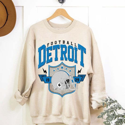 Detroit Football Shirt, Vintage Style Detroit Football shirt, Super Bowl Shirt, Sunday Football, Detroit Football Sweatshirt
