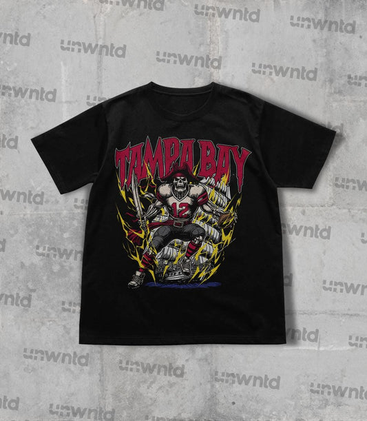 Tampa Bay Football Shirt - Graphic Tees - Skeleton Shirt - Merch Tee - Gift Shirt - Bootleg Shirt - Skeleton Football Shirt - Buccaneers