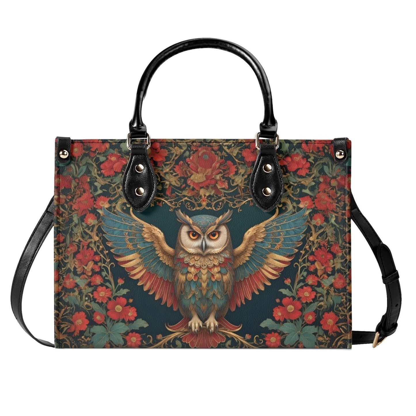 Regal Owl Bag Cute Crossbody Bag Unique Purse Cute Purse, Luxury Bag Vegan Leather Bags Printed Designer Bag