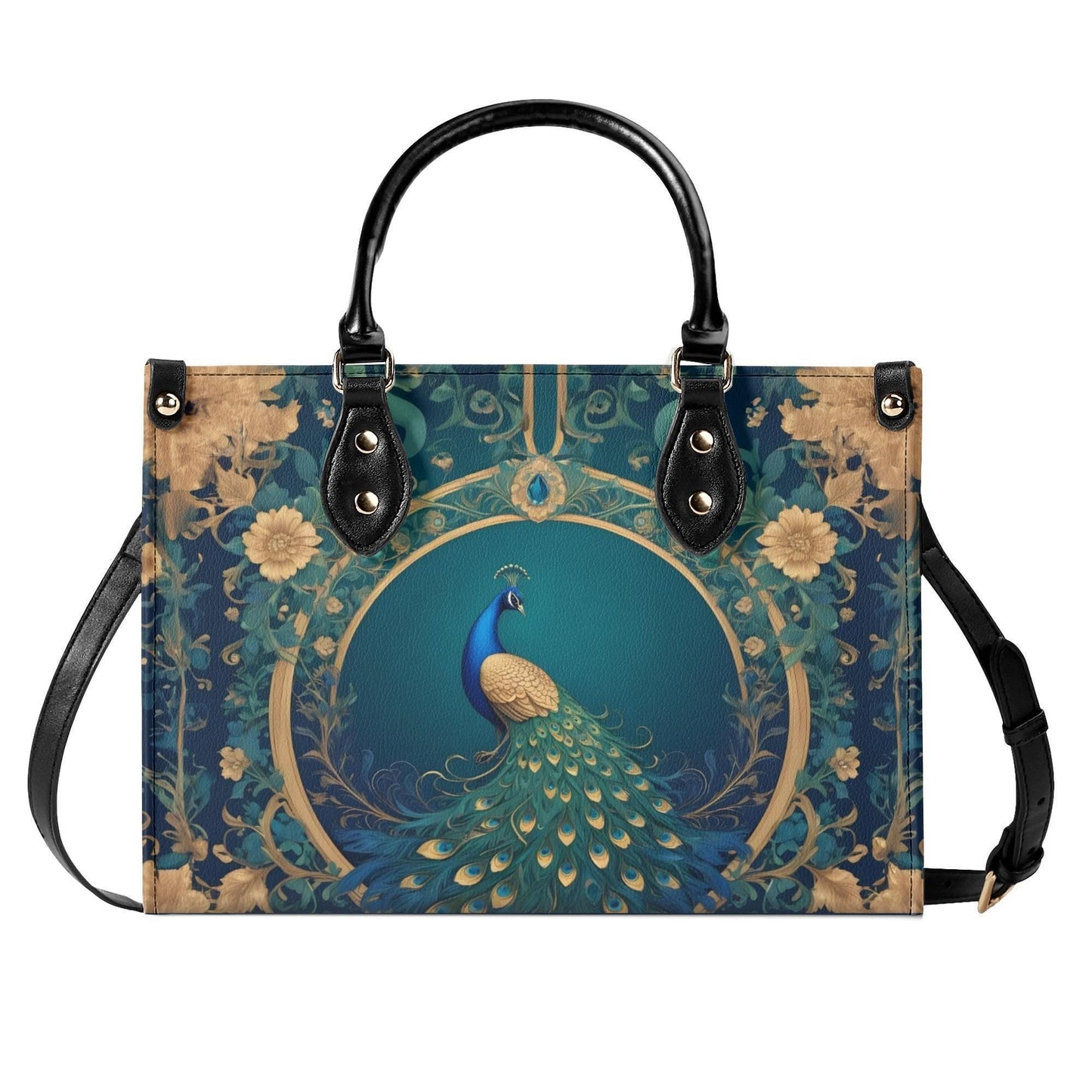 Royal Peacock Bag Cute Crossbody Bag Unique Purse Cute Purse, Luxury Bag Vegan Leather Bags Printed Designer Bag