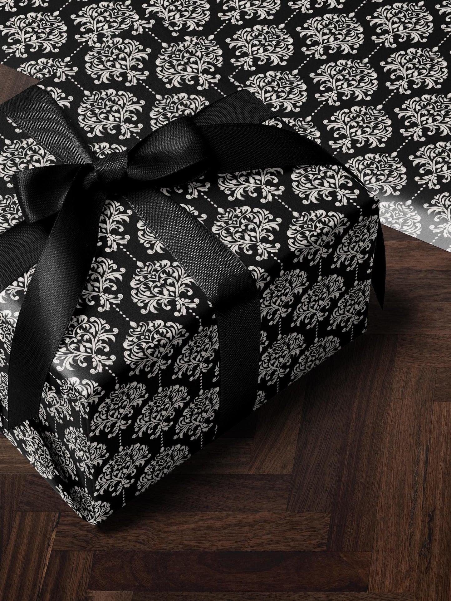 Elegant Damask Wrapping Paper Wedding Gift Wrap Paper Anniversary Gift for Her Holiday Wrapping Paper Romantic Gift Bridal Shower Gift