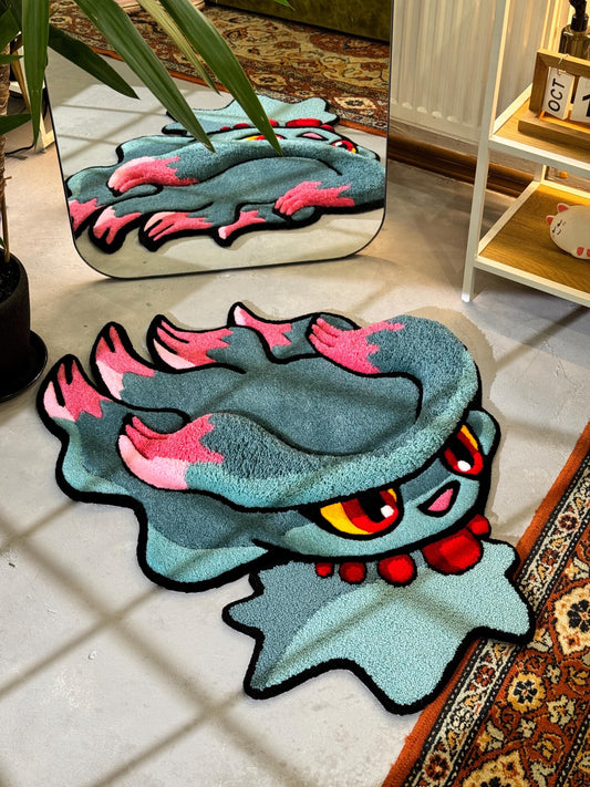 Tufted anime Rug, Tufted Area Rug, Custom Anime Character Rug, Floor Art, Unique Personalized Gift, Anime fan gift, Gift for Him